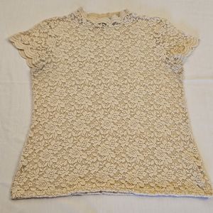 Suzanne Betro Ladies Lace Blouse Size Large
